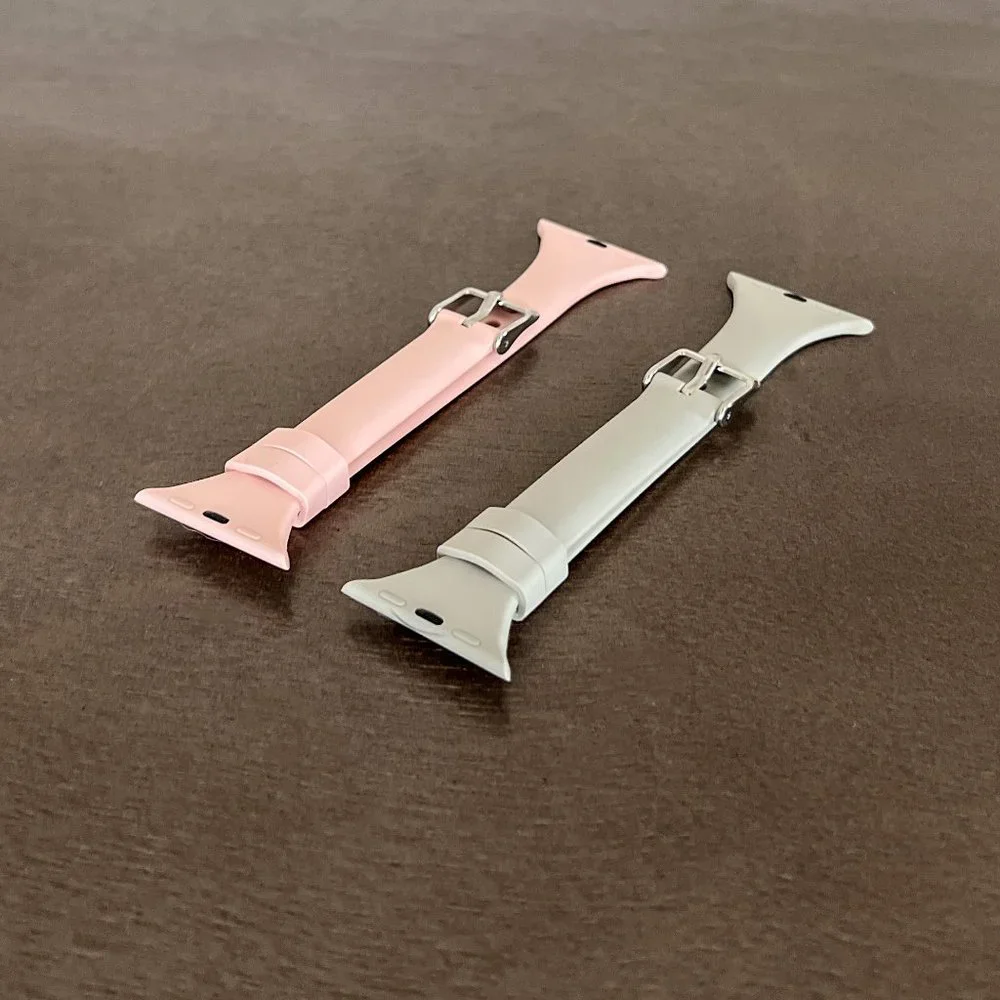 🌸3/$15 🌸 Thin Silicone Apple Watch Sports Bands - Two Pack - Picture 4 of 6